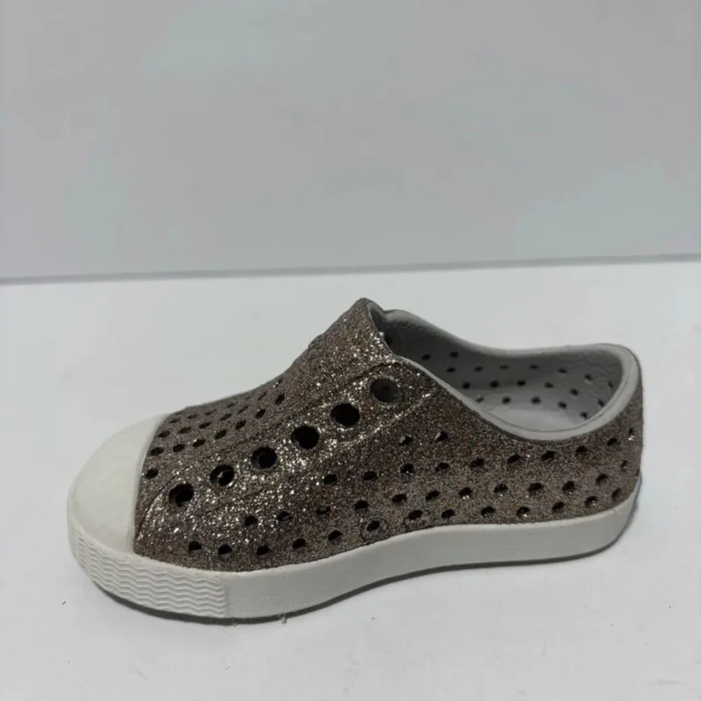 Native Toddlers’ Jefferson Bling Glitter Shoes, Girls’ Size C4
